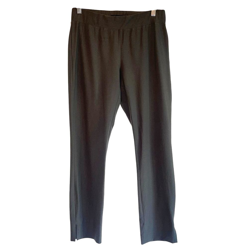 Eileen Fisher Crepe Stretch Ankle Pant Olive Green Pull On Women's Sz XS